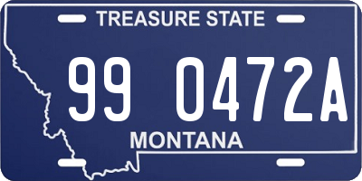 MT license plate 990472A