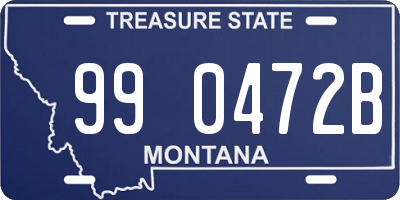 MT license plate 990472B