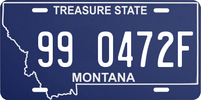 MT license plate 990472F