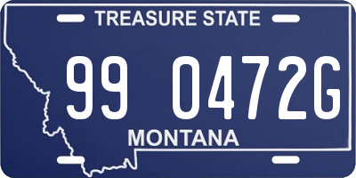 MT license plate 990472G