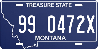 MT license plate 990472X