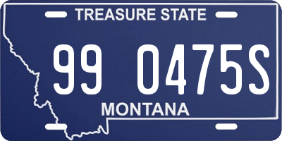 MT license plate 990475S