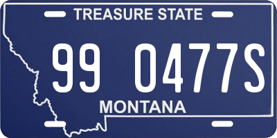 MT license plate 990477S