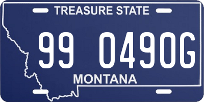 MT license plate 990490G