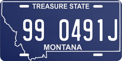 MT license plate 990491J