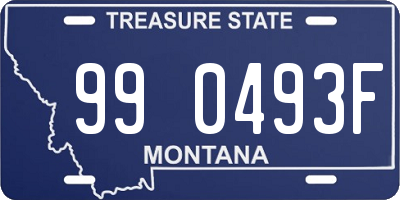 MT license plate 990493F