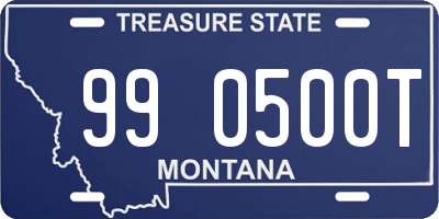 MT license plate 990500T