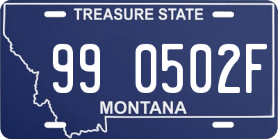 MT license plate 990502F
