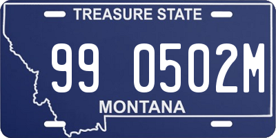 MT license plate 990502M