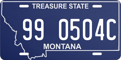 MT license plate 990504C