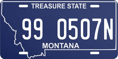 MT license plate 990507N