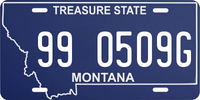 MT license plate 990509G