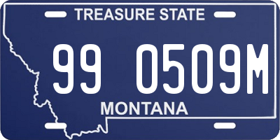 MT license plate 990509M