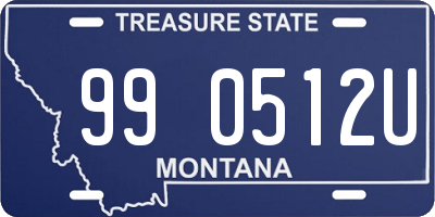 MT license plate 990512U