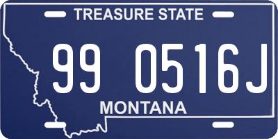 MT license plate 990516J