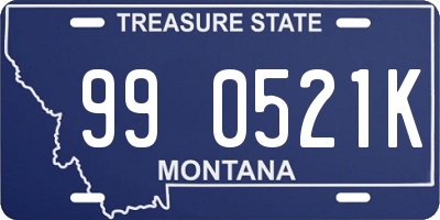 MT license plate 990521K