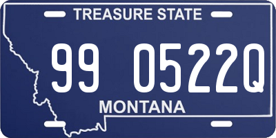 MT license plate 990522Q