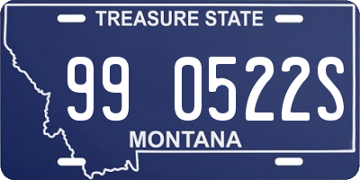 MT license plate 990522S