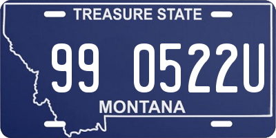 MT license plate 990522U