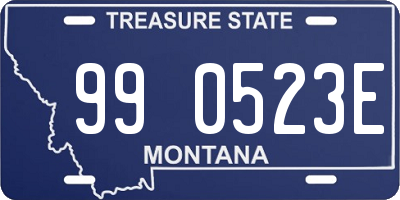 MT license plate 990523E