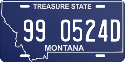 MT license plate 990524D