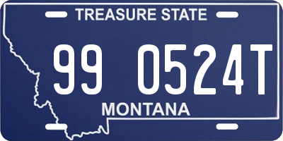 MT license plate 990524T