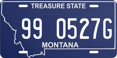 MT license plate 990527G