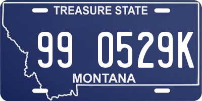 MT license plate 990529K