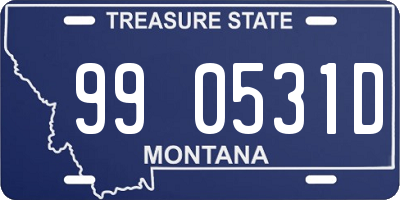 MT license plate 990531D