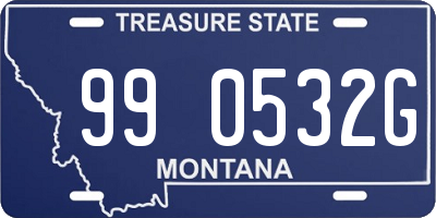 MT license plate 990532G