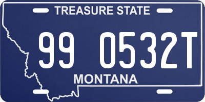 MT license plate 990532T