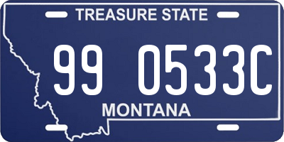 MT license plate 990533C