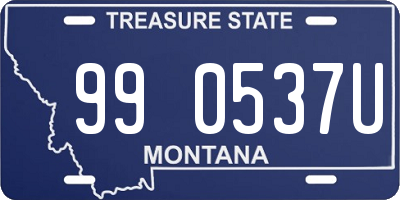 MT license plate 990537U