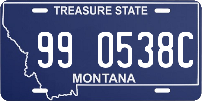 MT license plate 990538C