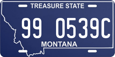 MT license plate 990539C