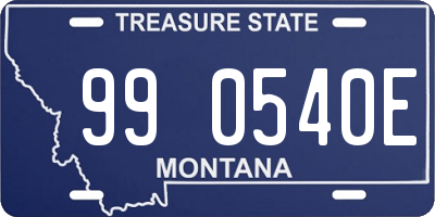 MT license plate 990540E