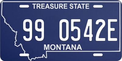 MT license plate 990542E