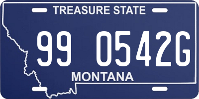 MT license plate 990542G