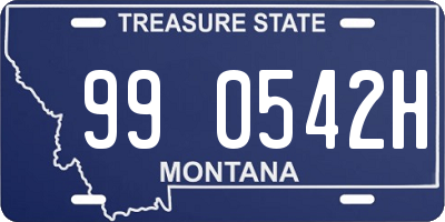 MT license plate 990542H