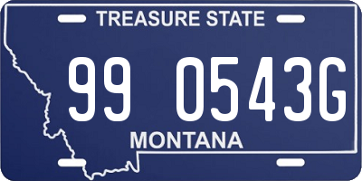 MT license plate 990543G