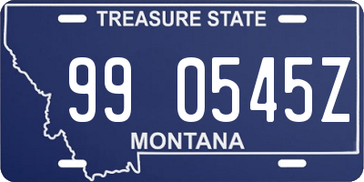 MT license plate 990545Z