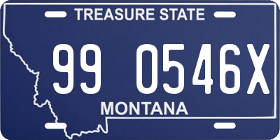 MT license plate 990546X