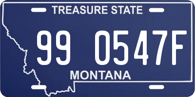 MT license plate 990547F