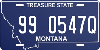 MT license plate 990547Q