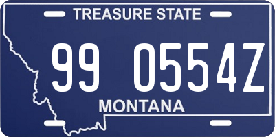 MT license plate 990554Z