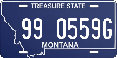 MT license plate 990559G