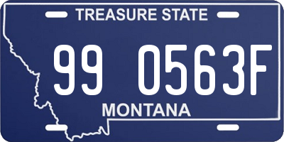 MT license plate 990563F