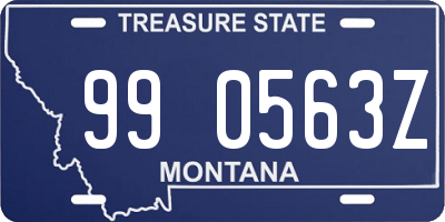 MT license plate 990563Z