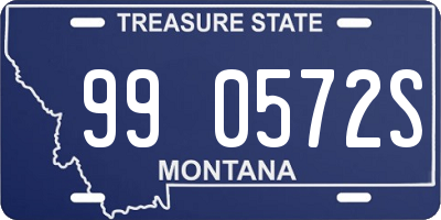 MT license plate 990572S