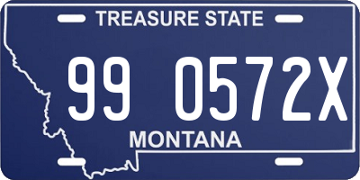 MT license plate 990572X